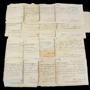 Captains + admirals 1900-20 collection of 20 SIGNED Royal Navy testimonials - Picture 1 of 24