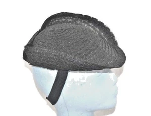 antico cappello punta inclinabile nero paglia donna seconda guerra mondiale taglia unica originale anni 40 - Foto 1 di 5