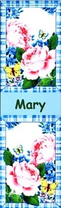 Personalised Laminated Bookmark Rose Flower & Butterfly Free P+P Nature any name - Picture 1 of 1