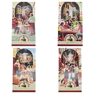 Set Of 4 x Birra Moretti Mixed Limited Edition Share A Table Pint Glasses Boxed - Picture 1 of 7
