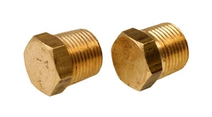 Enchufe en blanco macho hexagonal sólido de latón con hilos BSPT y NPT - Imagen 1 de 1