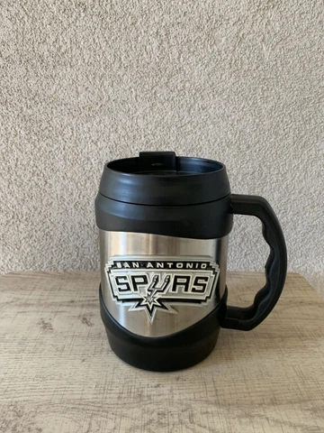 San Antonio Spurs NBA Stainless Steel Travel Tumbler Mug w/ Pewter Emblem, Huge! Cover
