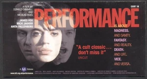 Modern FILM POSTER Postcard: PERFORMANCE (Mick Jagger, Anita Pallenberg). - Bild 1 von 2