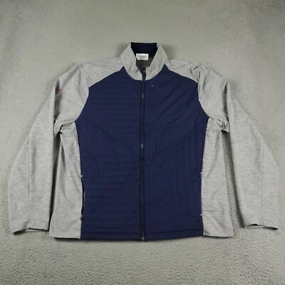 Johnnie O Jacket Mens Size XL Gray Blue Performance Quilted Full Zip Up Coat - Image 1 of 4