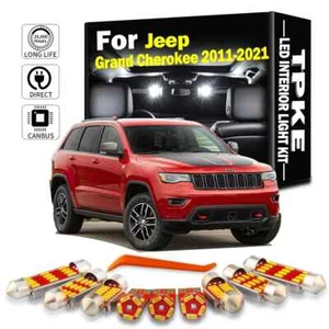 15Pc LED Bulbs Interior Map Dome Light Kit For Jeep Grand Cherokee WK2 2011-2021 - Picture 1 of 9