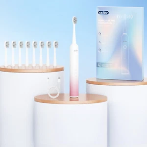 Pro Electric Toothbrush Sonic Toothbrush USB Rechargeable w/ 8 Heads Lovely Pink - Picture 1 of 16