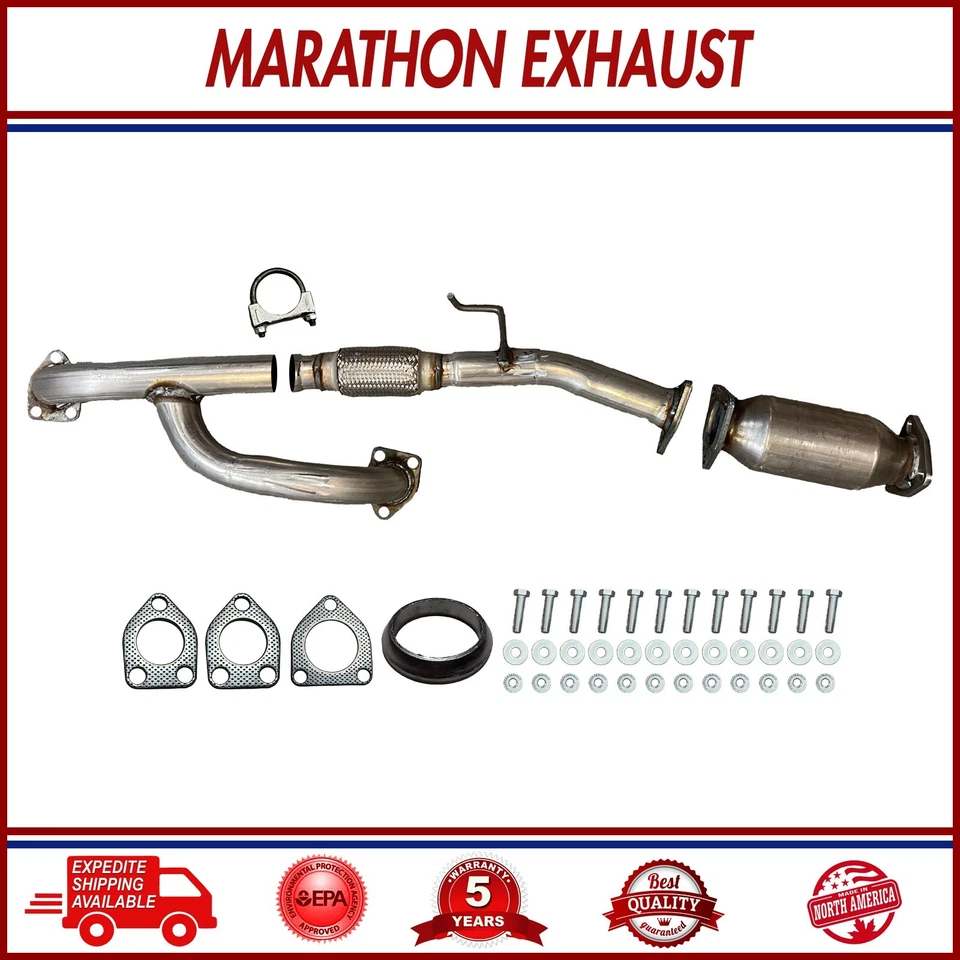 Front Flex Pipe & Rear Catalytic Converter For 2005-2010 Honda Odyssey 3.5L - Image 1 of 4
