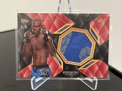 2016 UFC Top Of The Class URIAH HALL Patch Card RUBY /8! - Image 1 of 2