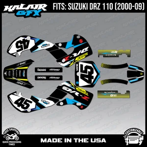 Graphics Kit for Suzuki DRZ110 2000-2009 Division Series - Yellow - Picture 1 of 4