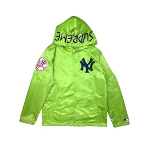 Supreme x Yankees MLB Satin Hooded Coaches Jacket - Picture 1 of 10