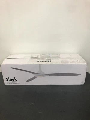 Minka Aire Sleek 60" Smart LED Ceiling Fan w/ Remote, Flat White (3-Blade) - Image 1 of 4