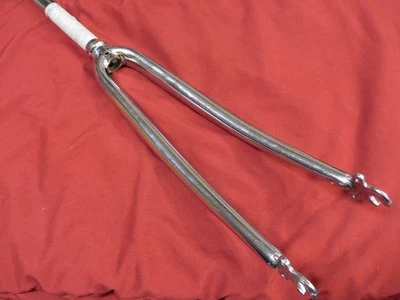 NOS 1" Pyramid Threaded Chrome Fork 218 mm Steering Tube 26.4 mm Crown Race - Image 1 of 4