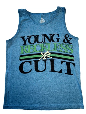 Young & Reckless Cult Tank Top Mens M Blue - Image 1 of 4