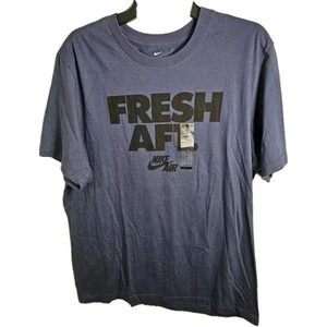 Nike Air Force 1 Fresh AF1 T-Shirt Blue Men's Large Short Sleeve Crew Neck Blue - Picture 1 of 6