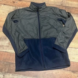 Columbia | Boys Blue Gray Rainy Trails Fleece Lined Full Zip Jacket Sz XL - Picture 1 of 3