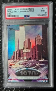 2011 Topps American Pie WORLD TRADE CENTER Opens 9/11 USA FOIL PSA 9 *Low Pop* - Picture 1 of 2