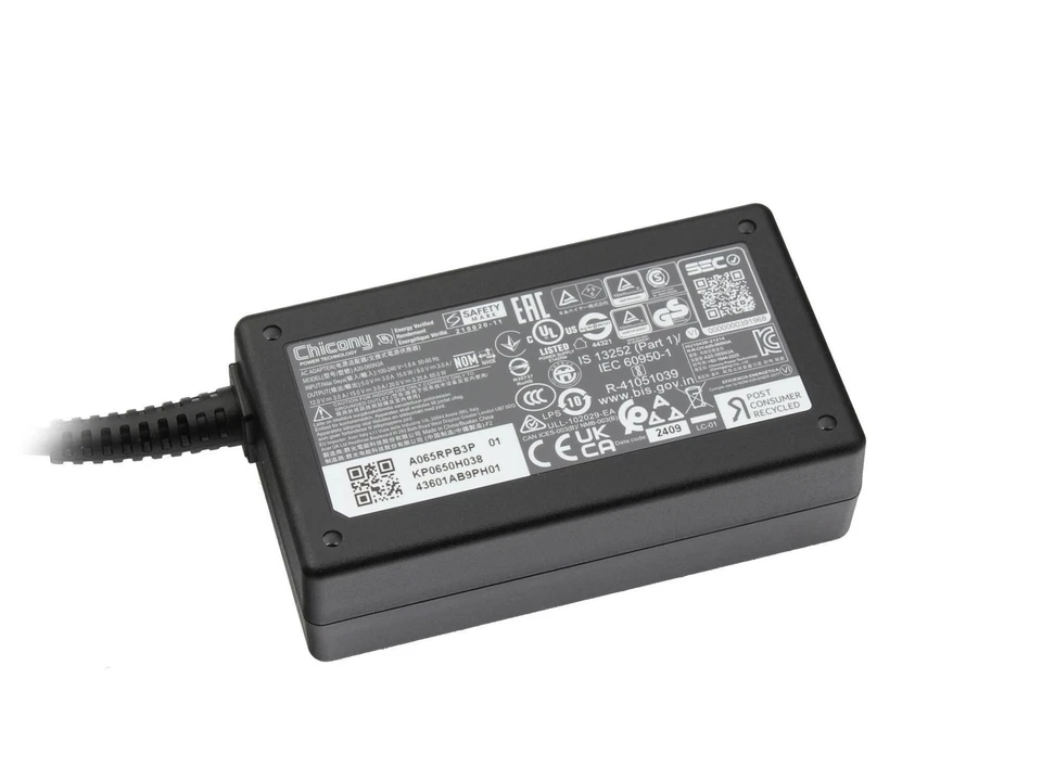 Acer USB-C Netzteil für TravelMate Spin P4 (TMP414RN-52) 65,0 Watt - Bild 1 von 4