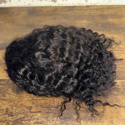 NUEVO - Calidad Superior - 10" - Rizos Espirales Apretados - Peluca Frontal de Encaje - Negro Foto 1 de 4