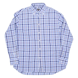 PAUL & SHARK Mens Shirt Blue Check Long Sleeve L - Picture 1 of 6