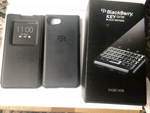 Blackberry Key one All Black  64GB/4gb very good Condition Extra 124gb Card