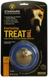 Starmark 46001 Medium Everlasting Chicken Dog Treat Ball Rubber Dog Chew Toy - Picture 1 of 5