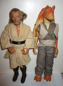 Star Wars 12" Jar Jar Binks & Qui Gon Jinn Actionfiguren - Bild 1 von 5