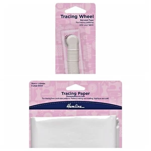 HEMLINE Dressmakers Tracing Paper Or Wheels Smooth Edge Serrated Edge Premium - Picture 1 of 9