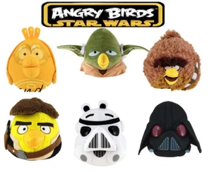 Juguetes suaves de peluche Star Wars Angry Birds - Darth Vader/Stormtrooper/Yoda y más - Imagen 1 de 1