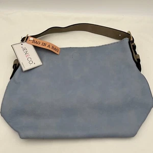 Jen & Co NWT Light Blue Hobo Shoulder Bag Vegan Leather Handbag Purse M1816 - Picture 1 of 8
