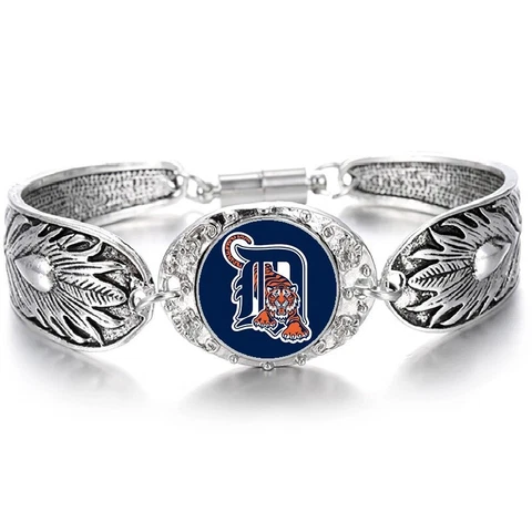 Special Detroit Tigers Women's Sterling Silver Bracelet Baseball w Gift Pkg D3 Cover