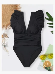 Traje de baño Blooming Jelly negro 1 pieza grande T3 - Imagen 1 de 6