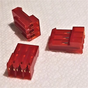 15 pieces of AMP 3-640428-3 MTA-156 Red 3-Pin for 22 AWG wire  With locking ramp - Picture 1 of 4