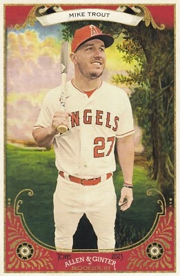 Mike Trout 2023 Topps Allen & Ginter Box Topper Los Angeles Angels - Image 1 of 2