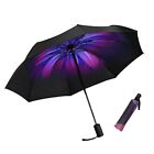  Parapluie de voyage compact, bâton imperméable au vent parapluie (orchidée)