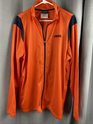 And1 Mens Sz L Orange & Black Zip Up Collared Jacket With Pockets - Image 1 of 4