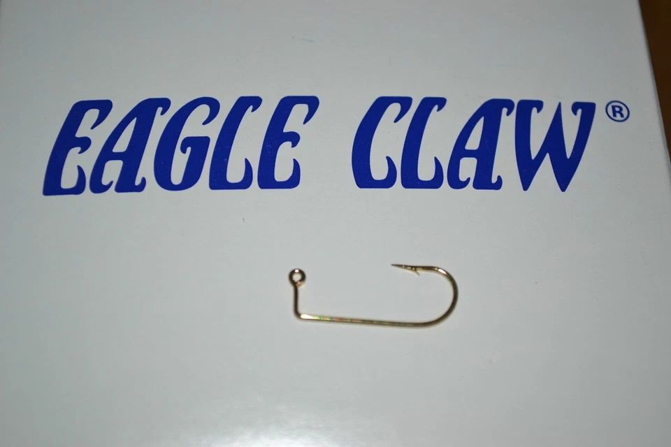 GANCHO DE PLANTILLA DE ORO EAGLE CLAW 575 #4 100 POR PAQUETE CABEZAS DE PLANTILLA MOLDES PARA HACER MIERDA  Foto 1 de 1