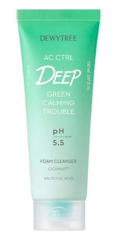 Dewytree Ac contrnol deep green calming trouble foam cleanser 150g soothing - Image 1 of 1