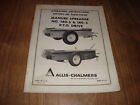 Allis-Chalmers Manure Spreader 140-S 180S Pto Drive Operating Instructions Tm470