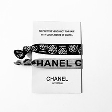 CHANEL ELASTICI PER CAPELLI BRACCIALETTI COLORATI GRIGIO NERO CAMELIA