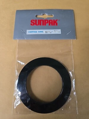 VTG NOS Metal Step Up Adapter Ring 55mm Lens to 77mm Filter Converter E55-E77 - Image 1 of 3
