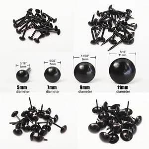 Black Upholstery Nail Wine Jewelry Wood Box Sofa Shoe Door Decorative Tack Stud - Picture 1 of 11