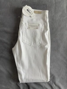 AG Women’s Brand New Farrah Skinny Ankle White Jeans Size 28-30 - Picture 1 of 16