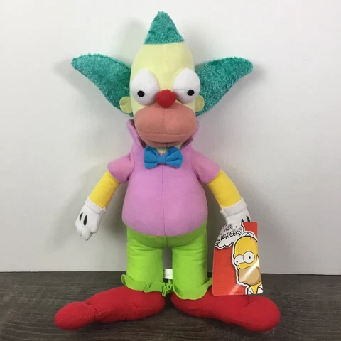 The Simpsons Krusty the Clown Stuffed Animal Toy Plush 15” with Tag 2015 Cover