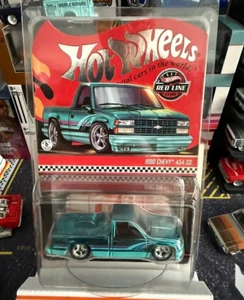 Camión Chevy 454 SS 1990 exclusivo de Hot Wheels RLC carrocería cuadrada Spectraflame verde azulado - Imagen 1 de 5