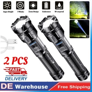 1000000 Lumen Taschenlampe COB LED USB 3000 Meter Taktisches Fackel Arbeitslicht - Bild 1 von 17