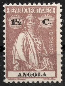 Afi:AO 145 Portuguesa Correio ANGOLA 1914 , 1 1/2 Centavo CERES , MNH - Picture 1 of 2