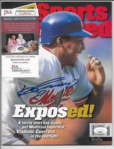 Signed Vladimir Guerrero Montreal Expos Sports Illustrated w JSA Authentication - Picture 1 of 6