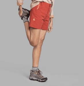 Gnara Size 10 Inseam 5.25" Womens Rust Orange Go There Hiking Shorts - Picture 1 of 14