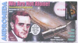 Computer Designed 100th of Edwin Hubble’s Discovery of Andromeda Galaxy  Cover - Picture 1 of 2