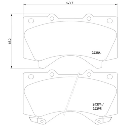 Hella Pagid 355013151 Disc Brake Pad Set For Select 07-20 Lexus Toyota Models - Image 1 of 4